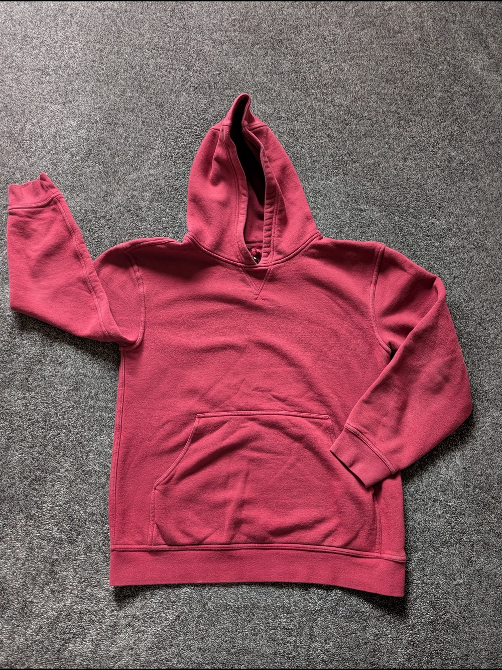 Kirkland Signature Hooded Heavyweight Pullover Sweatshirt - Burgundy